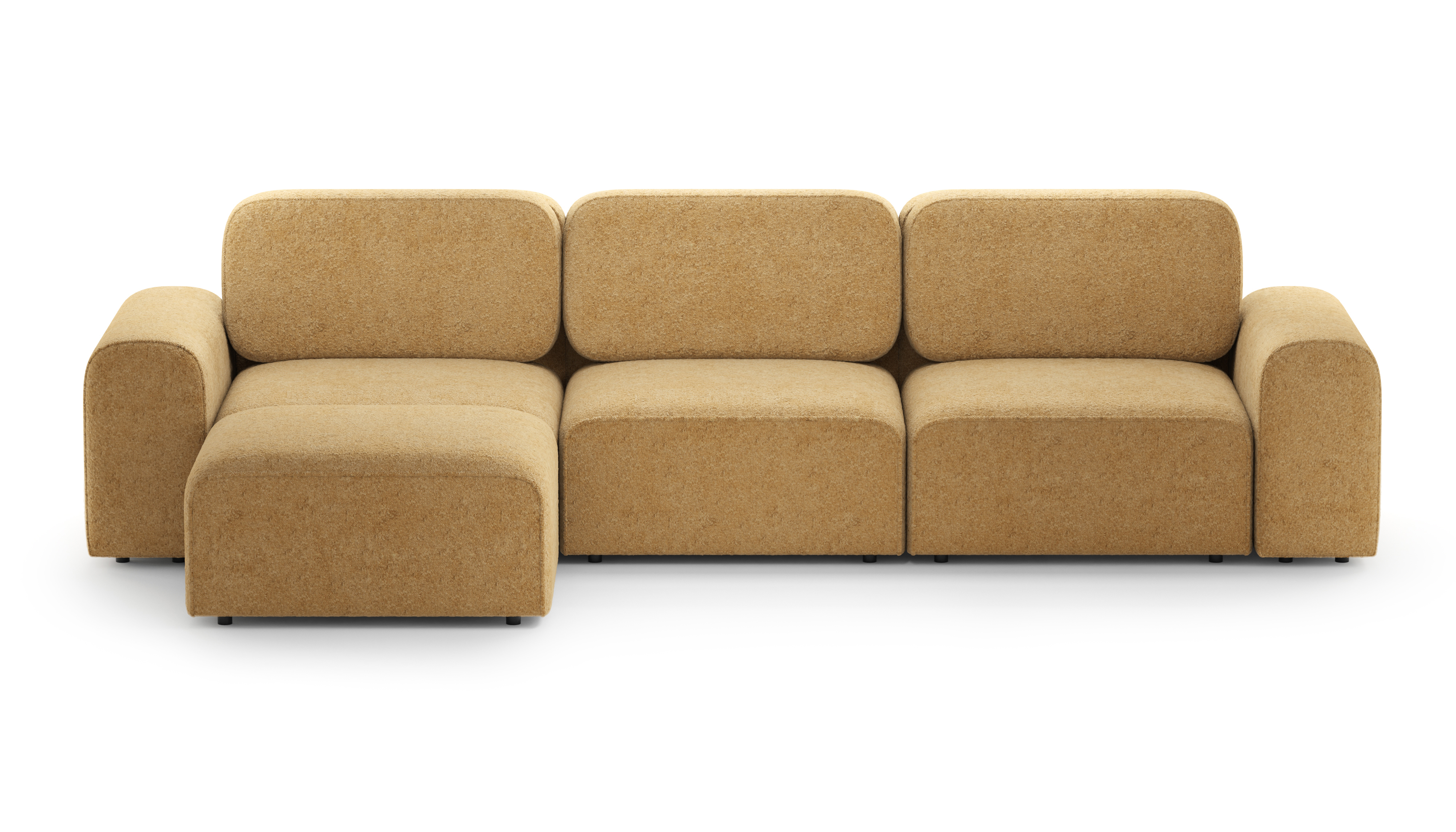 Изображение товара Диван раскладной Mebelroom Парма 380x90x180 см ткань цвет желтый