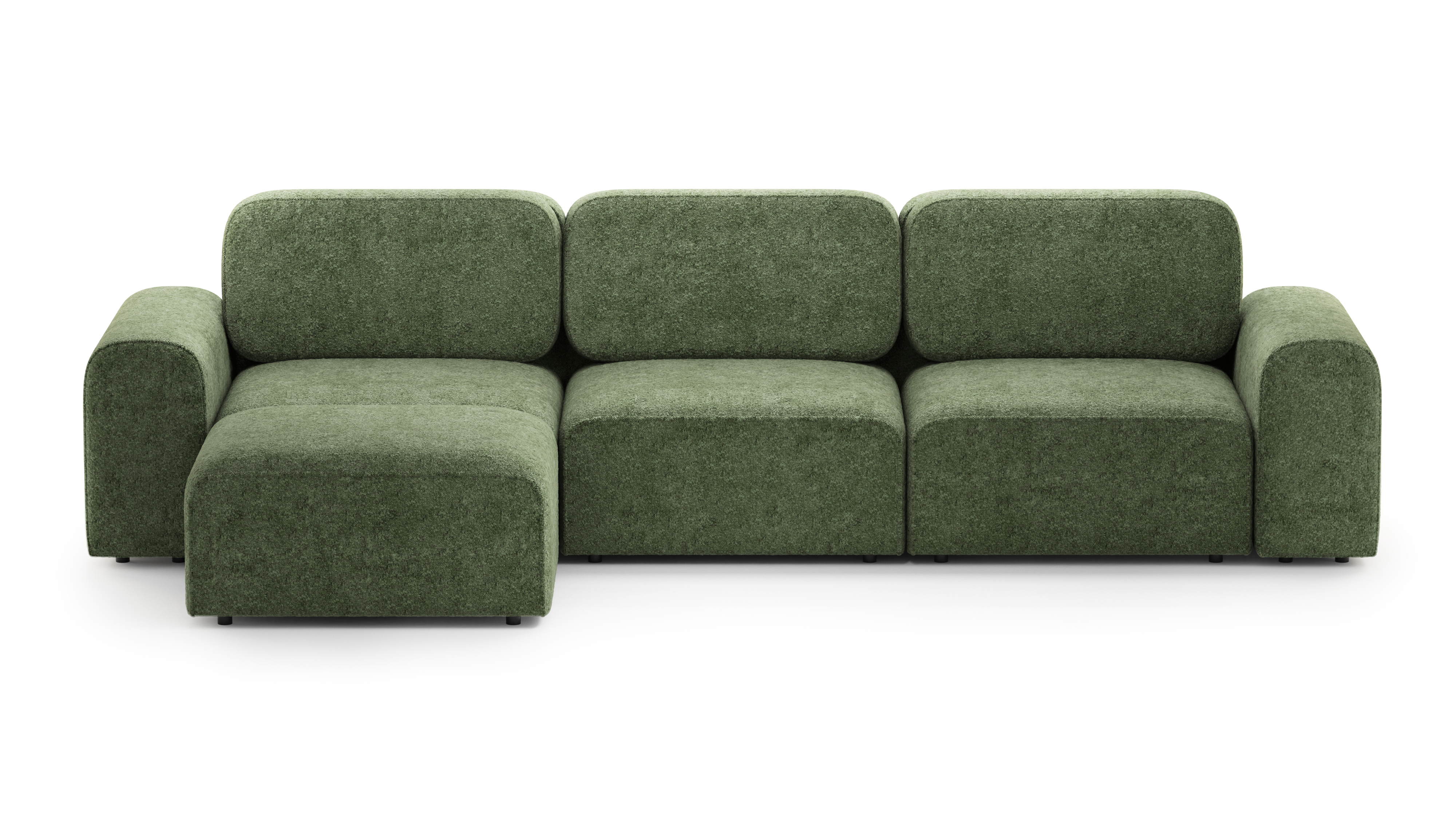 Изображение товара Диван раскладной Mebelroom Парма 380x90x180 см ткань зеленый стиль Лофт