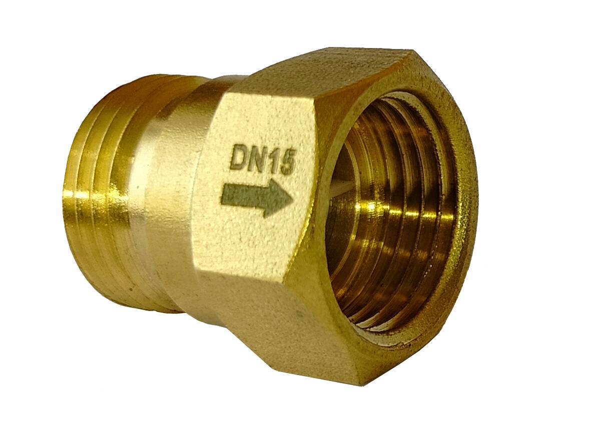 Изображение товара Обратный латунный пружинный клапан Апогей DN15 G1/2" 4 шт