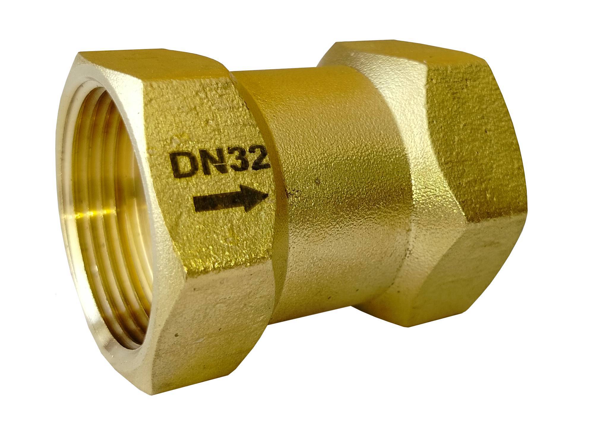 Изображение товара Обратный латунный клапан Апогей DN32 PN10 1 1/4" внутренняя резьба