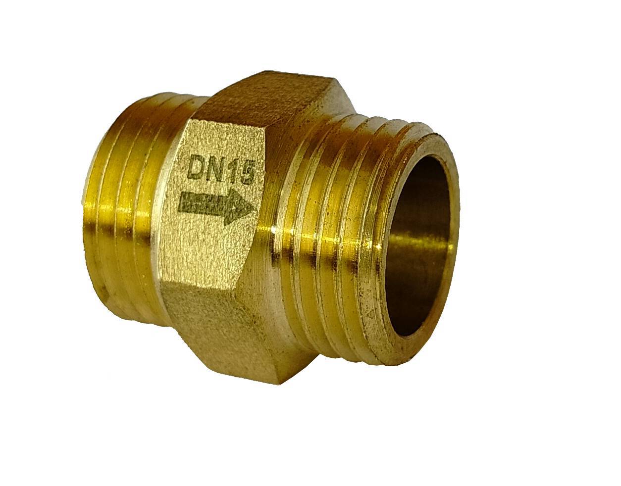 Изображение товара Обратный клапан пружинный Апогей 211013 DN15-PN10-G1/2"-ЦЦ латунный