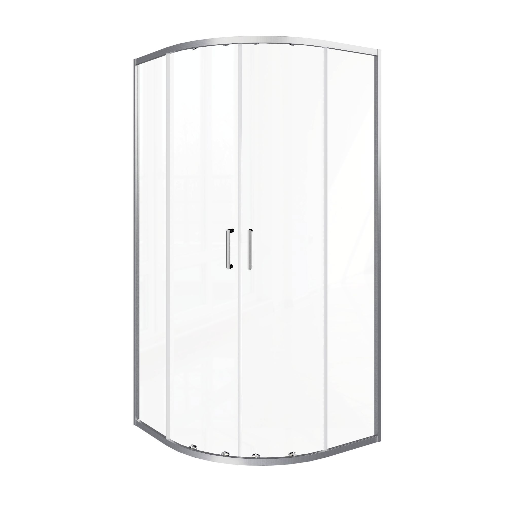 Изображение товара Душевой уголок Good door LITE ЛТ00003 1/4 круга 100x100см хромированный профиль эффект стекла прозрачное закаленное стекло