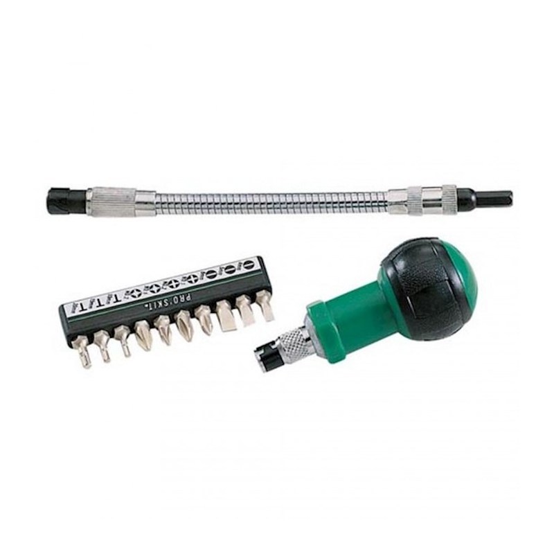 Изображение товара Набор отверток с насадками PROSKIT 1PK-201 10 шт и гибким удлинителем