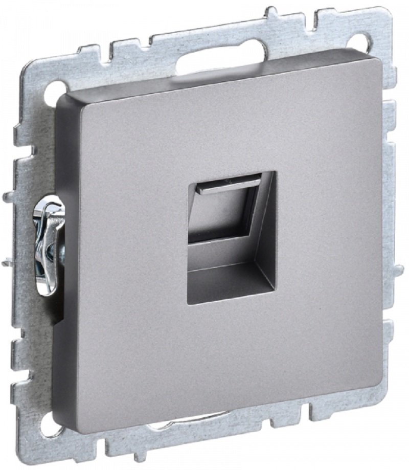 Изображение товара Розетка встраиваемая Iek Brite BR-K10-1-K46 цвет серый Изображение товара Розетка встраиваемая Iek Brite BR-K10-1-K46 цвет серый