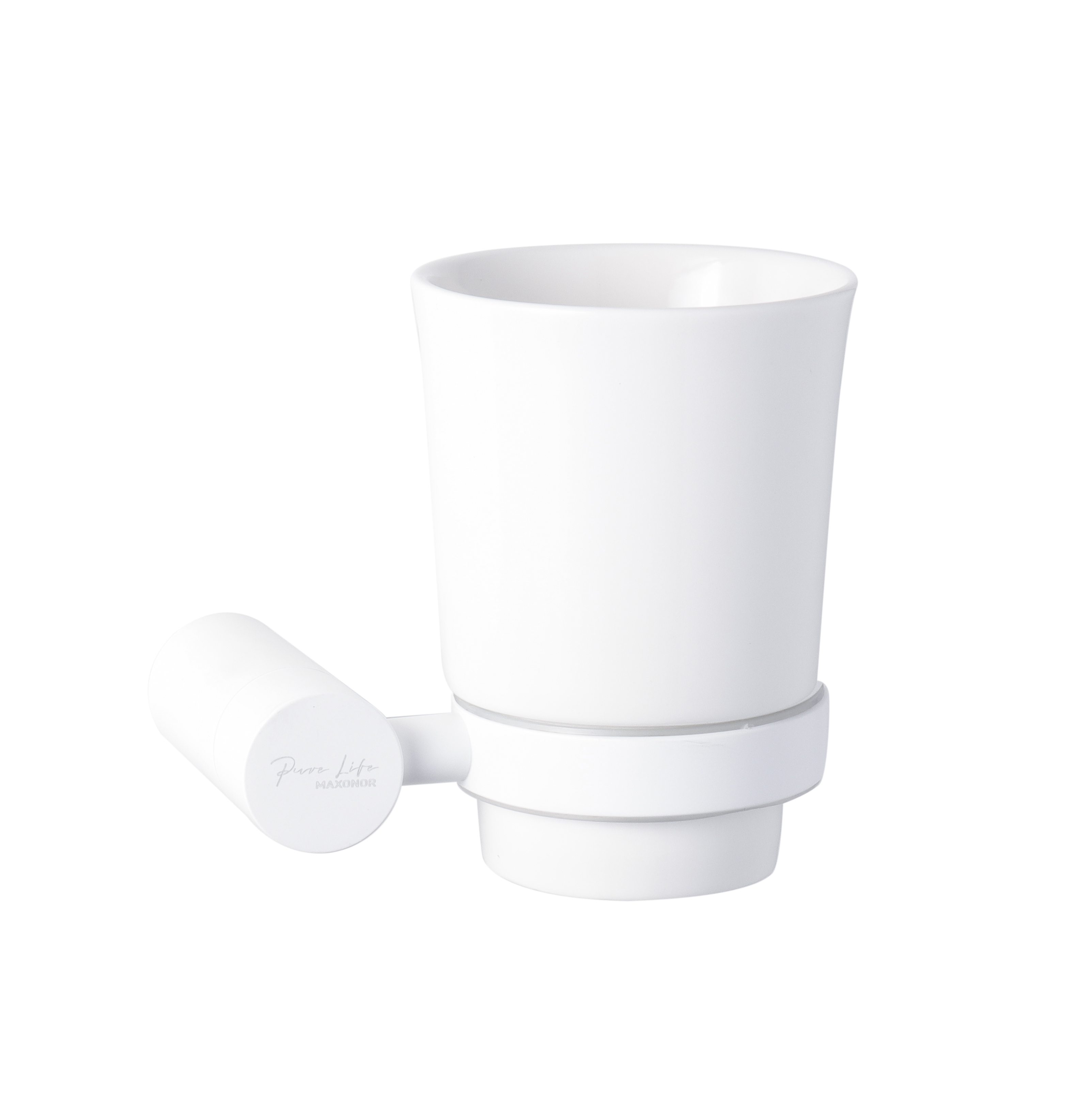 Изображение товара Стакан и держатель для зубных щеток Maxonor Pure Life PL2306 белый