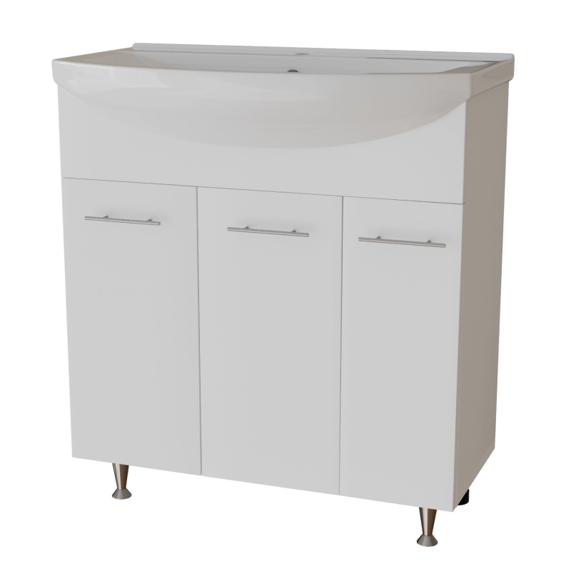 Изображение товара Тумба Mixline ВЕГА-75 под раковину (Best-75) белая, 70x79x31.6 см