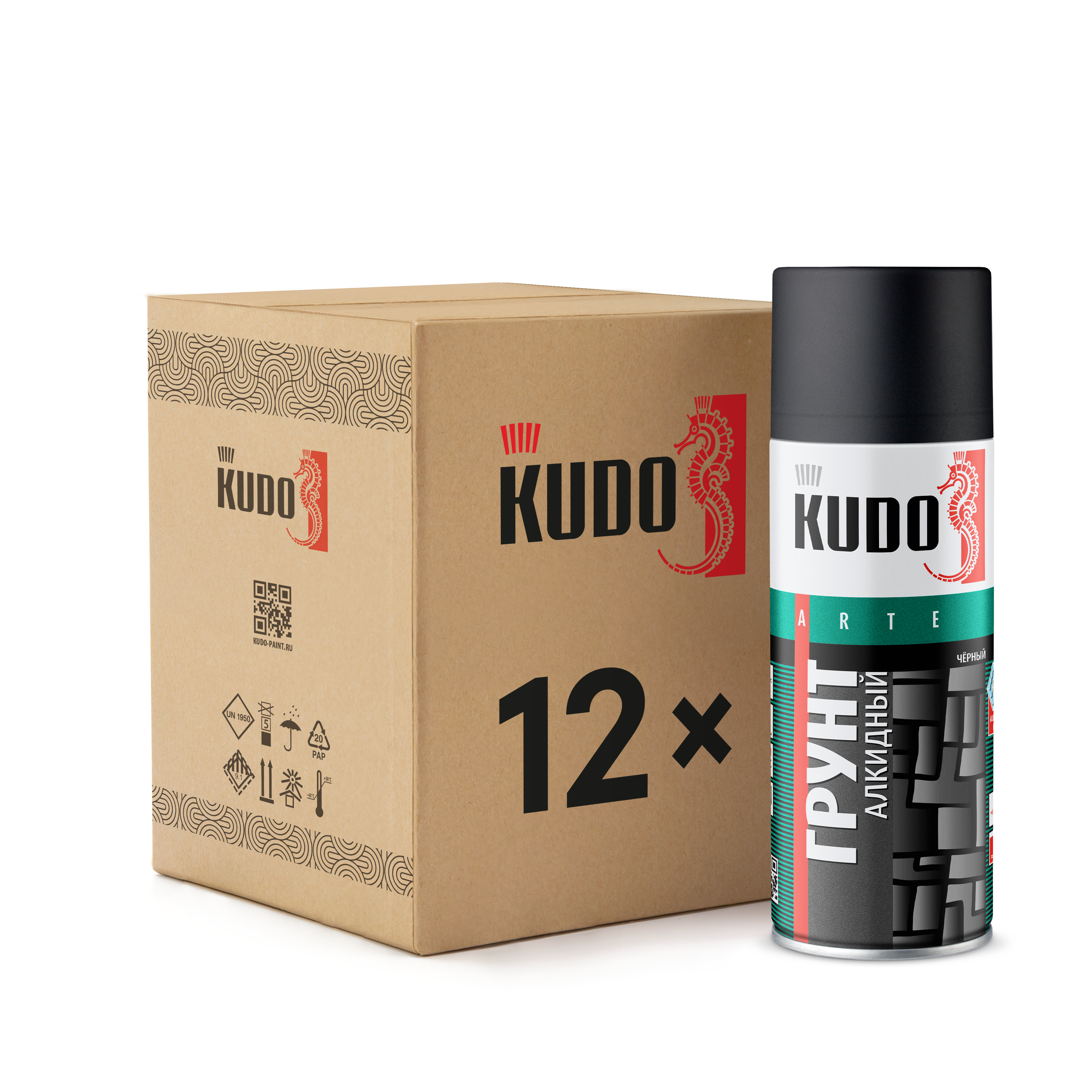 Изображение товара Грунтовка аэрозольная Kudo-U Ku-2003 0.52 л 12 шт