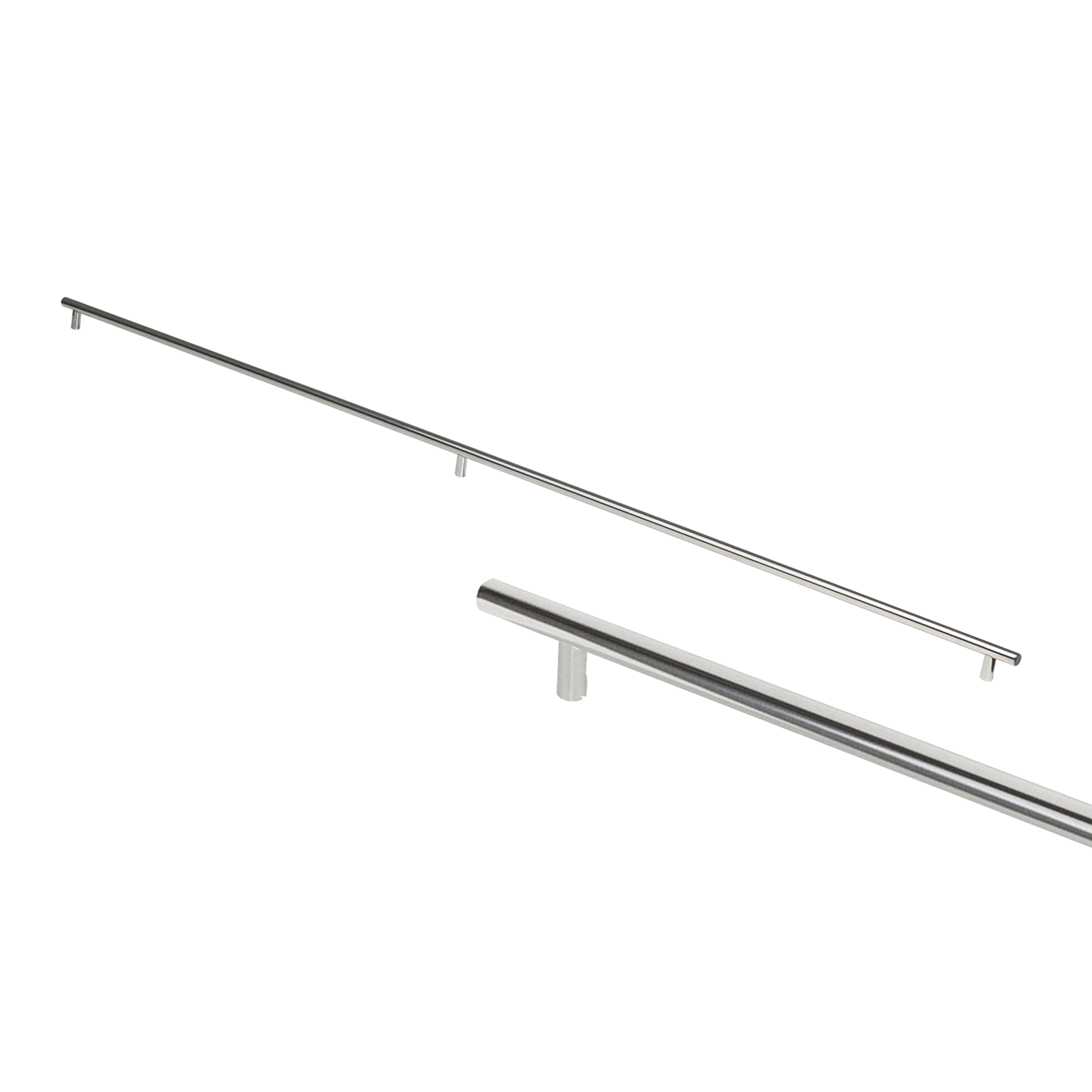 Изображение товара Мебельная ручка-рейлинг KONSENSA 1200 мм хром с винтовым креплением и глянцевым покрытием
