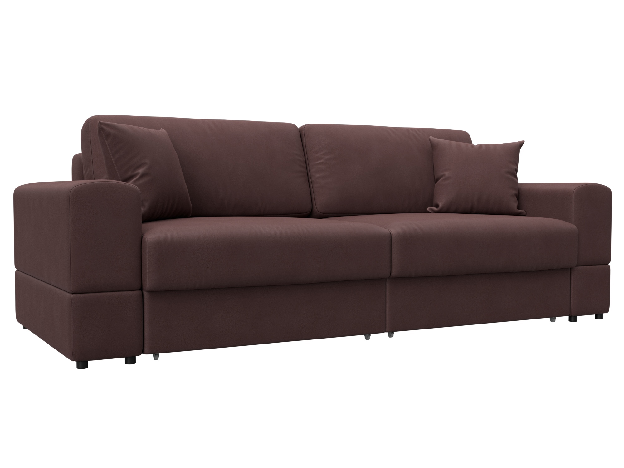 Изображение товара Диван прямой Лига диванов Лига-055 НПБ 246x108x92 см замша цвет joly 09 бордовый