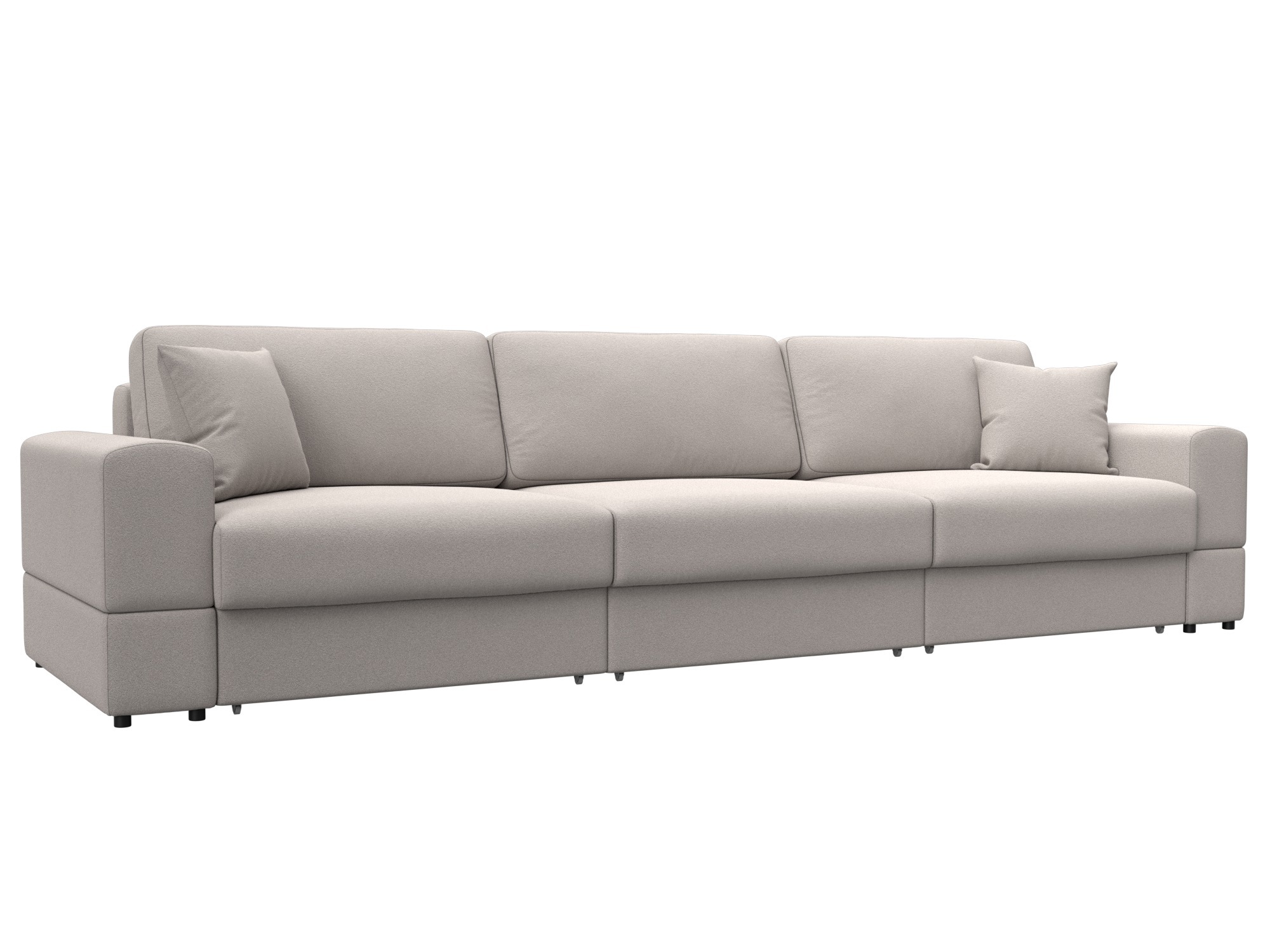 Изображение товара Диван прямой Лига диванов Лига-055 НПБ Лонг 345x108x92 см замша цвет joly 05 бежевый