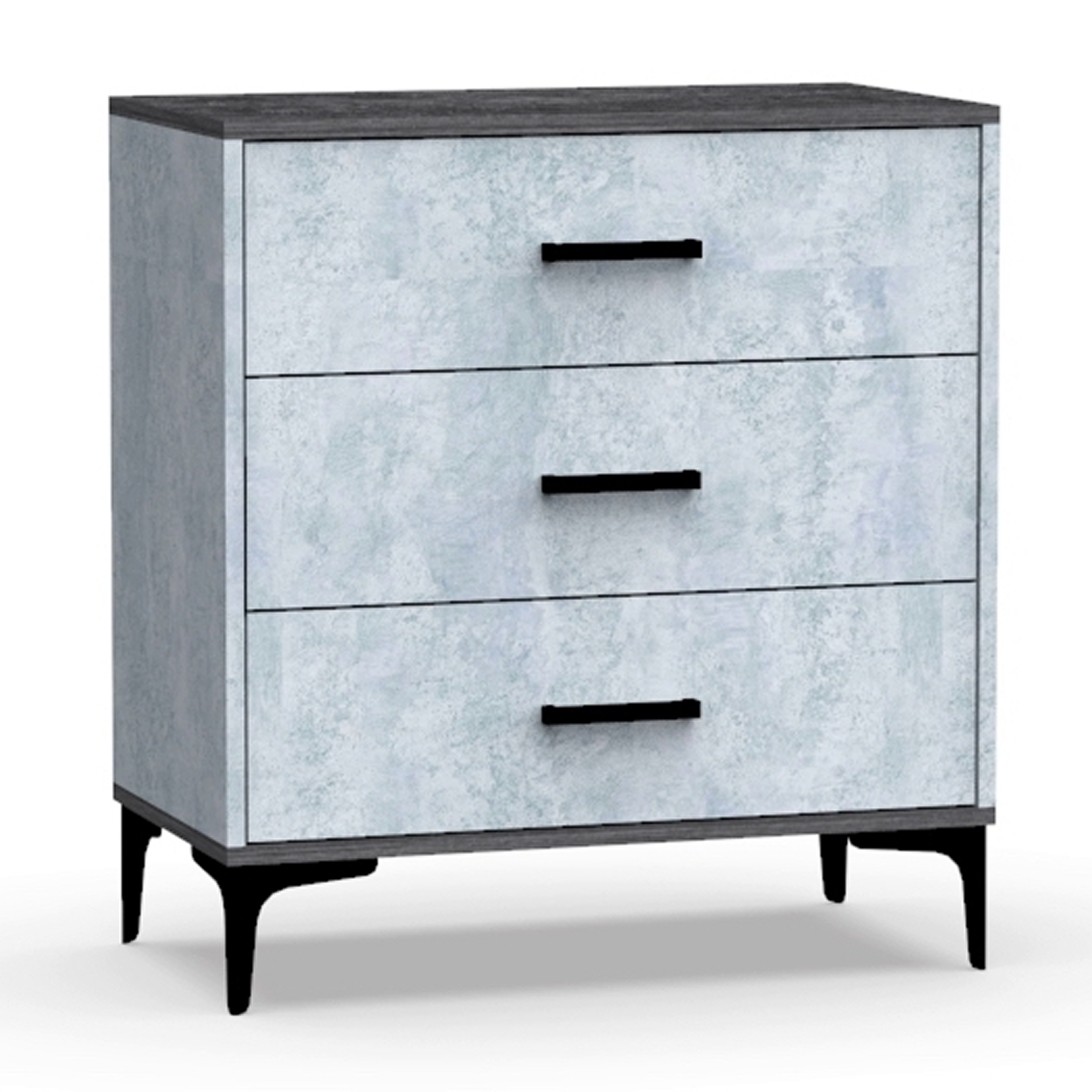 Изображение товара Комод Эверест Лофт Серый цемент — 3 ящика, сборка в комплекте Изображение товара Комод Эверест Лофт Серый цемент — 3 ящика, сборка в комплекте