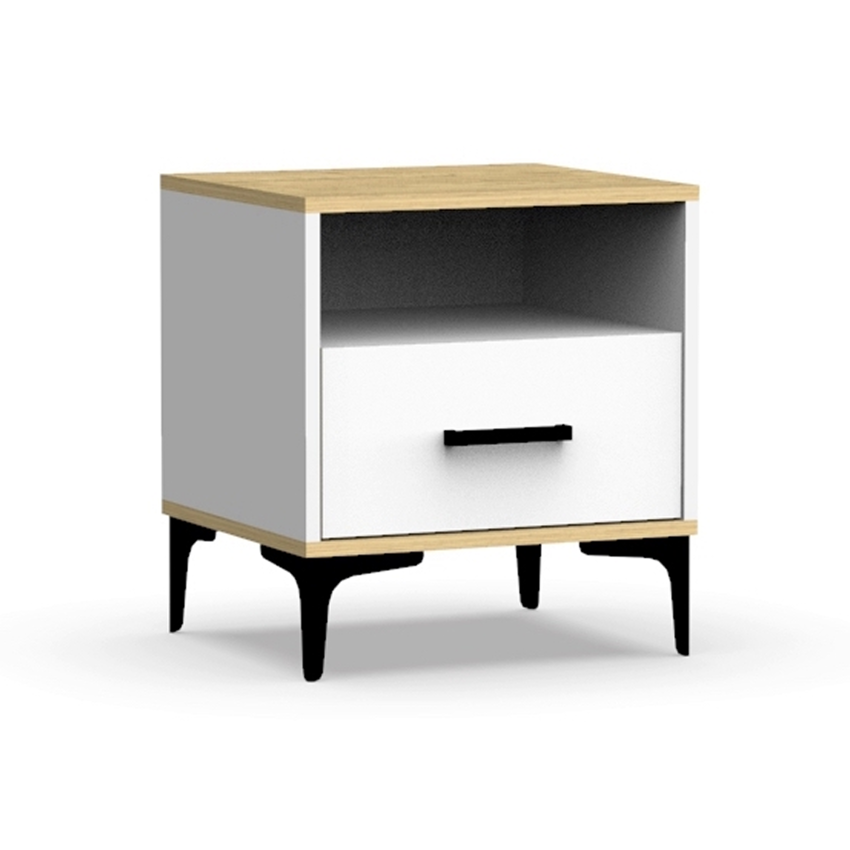 Изображение товара Тумба прикроватная Эверест Лофт 45x50x40 см белый дуб бунратти