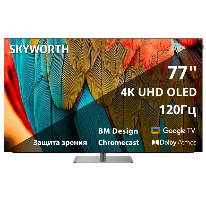 Изображение товара Skyworth 77SXF9850 OLED телевизор 77 4K HDR gaming Google TV Wi Fi Bluetooth
