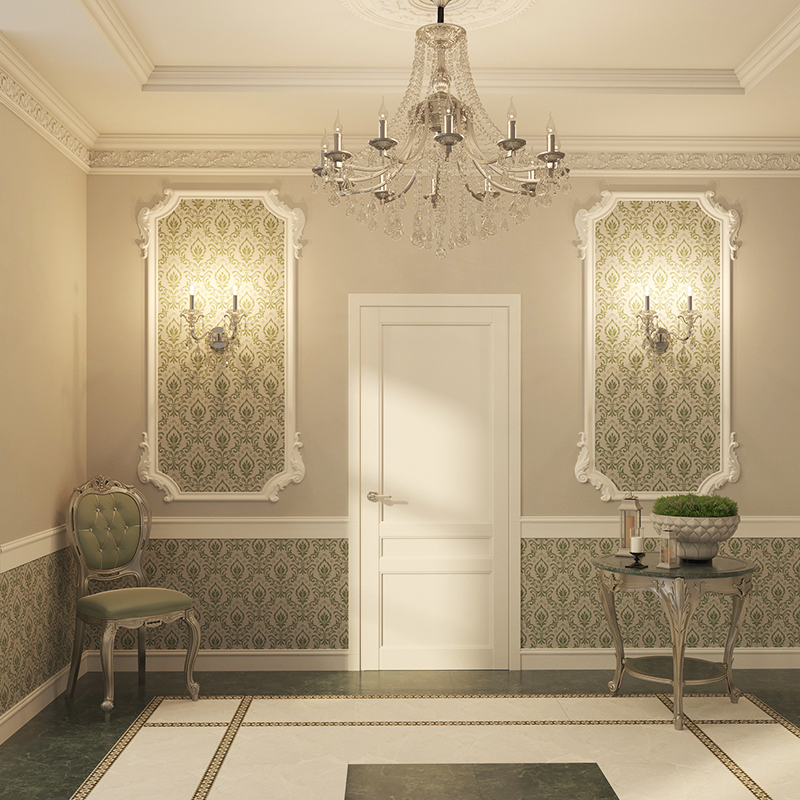 Изображение товара Дверь межкомнатная Dorica Классик-10 глухая 80x200см ПВХ цвет белый без замка и петель в комплекте