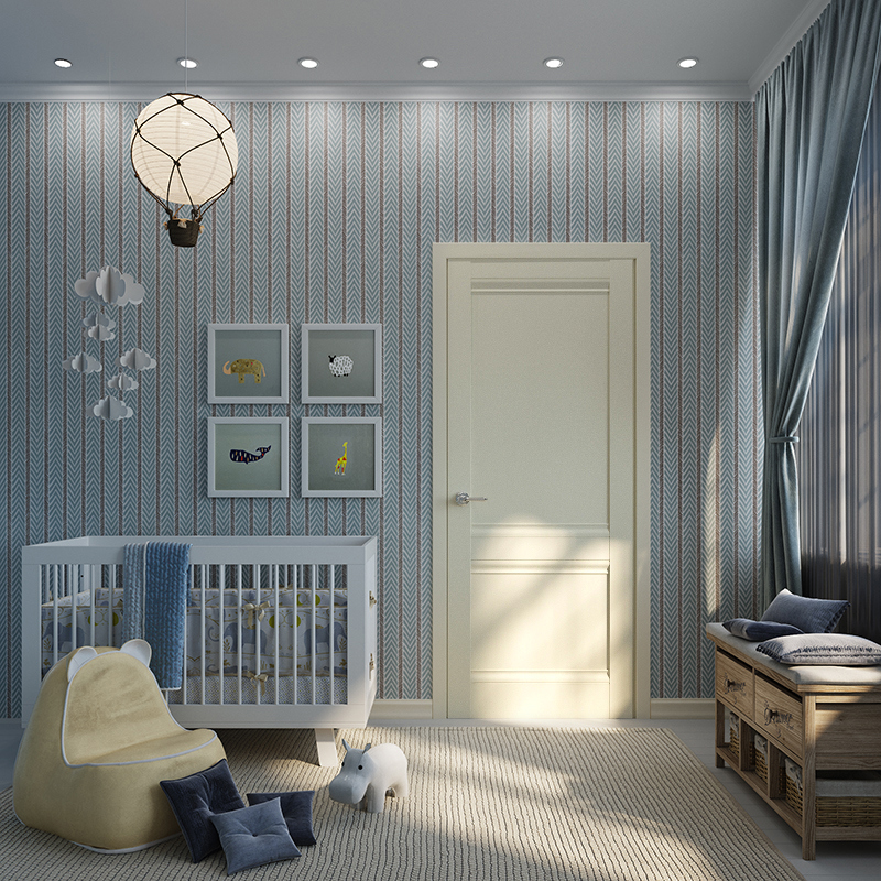 Изображение товара Дверь межкомнатная Dorica Классик-1 глухая 70x200см ПВХ цвет кремовый без замка и петель в комплекте