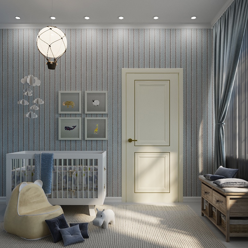 Изображение товара Межкомнатная дверь Dorica Классик-2 глухая 80х200 см ПВХ кремовая без замка