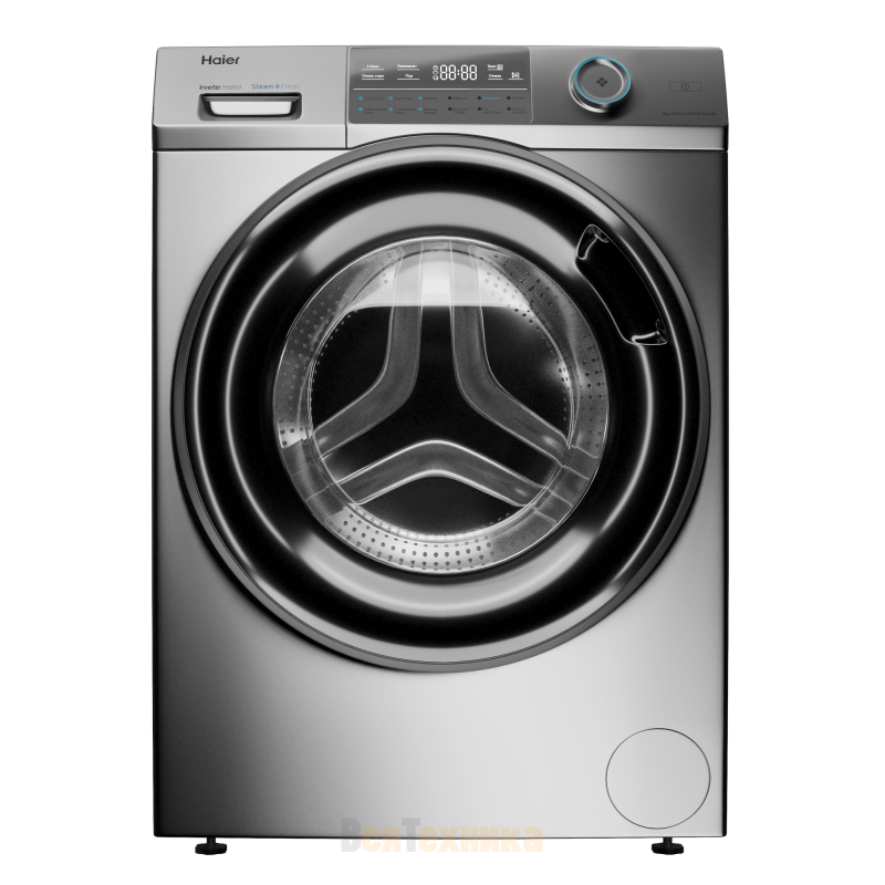 Изображение товара Стиральная машина Haier Hw80-bp14969bs 59.5x85x42.5см 8 кг цвет серебристый