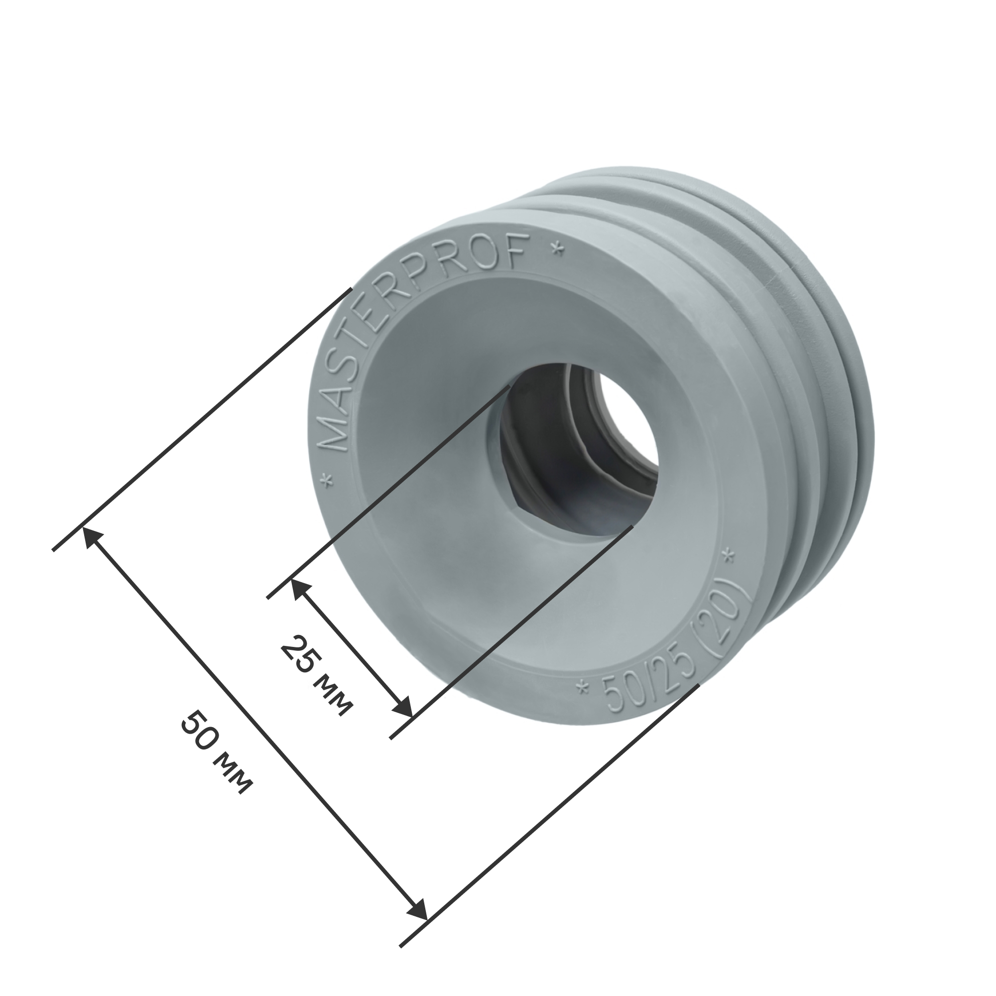 Изображение товара Манжета сантехническая переходная MPF 50x25 мм для соединения труб из ТЭП