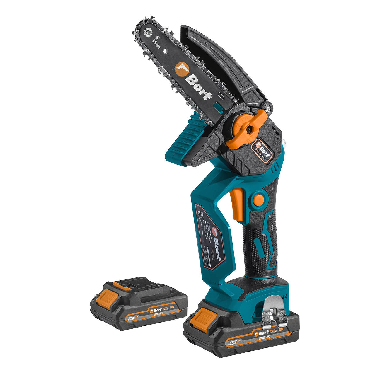 Изображение товара Цепная пила BORT BKS-216-Li 18V с двумя аккумуляторами 15 см