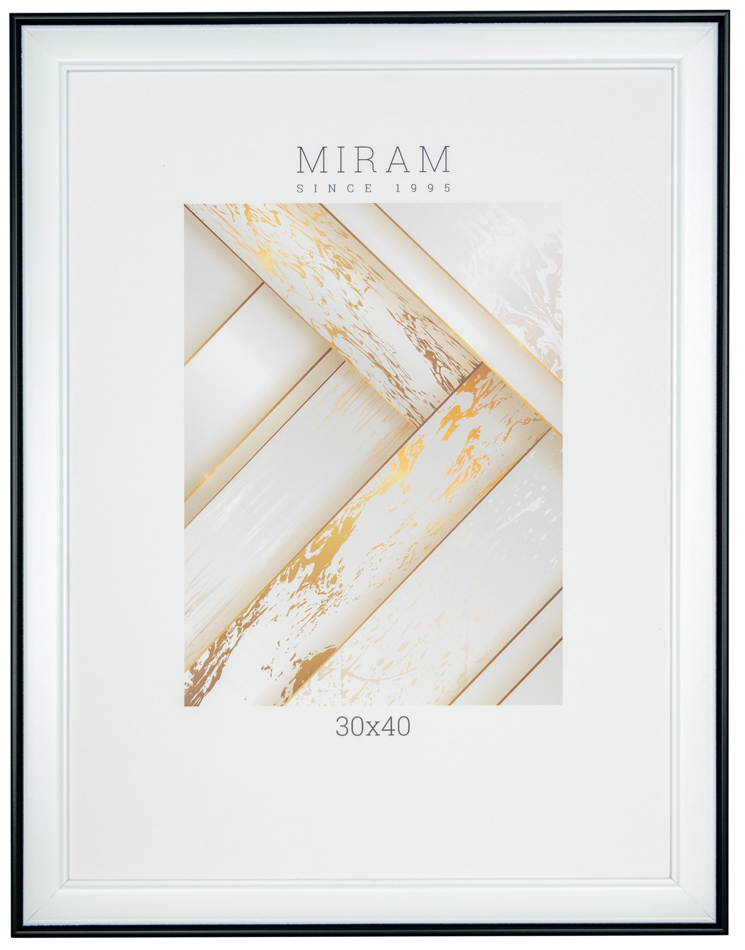 Изображение товара Рамка без паспарту Мирам 30x40 см белая пластиковая