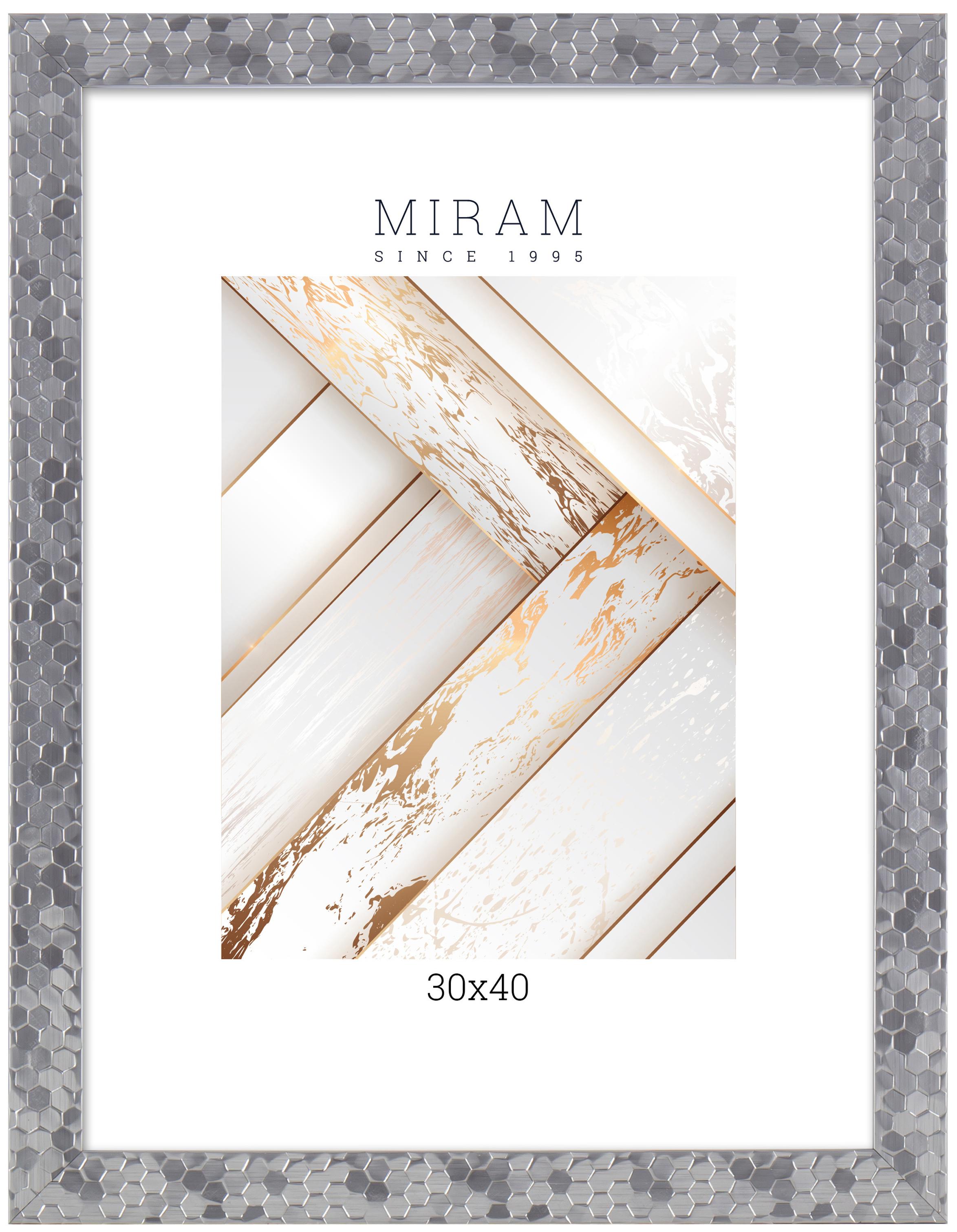 Изображение товара Рамка без паспарту Мирам 30x40 см серебристая пластиковая современная