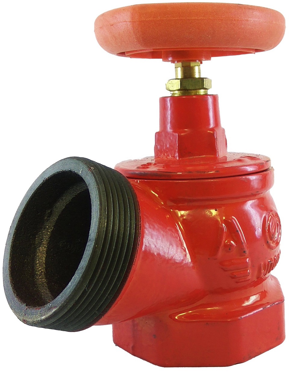 Изображение товара Клапан запорный пожарный Апогей DN65 PN1.6 2 1/2" ВР-НР ручка маховик чугун 110025