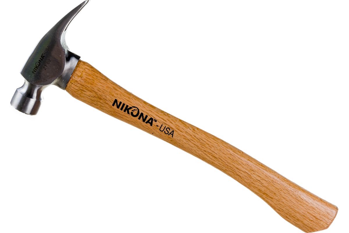 Изображение товара Молоток столярный Nikona 60-083 с деревянной рукоятью и магнитным пазом - профессиональный инструме