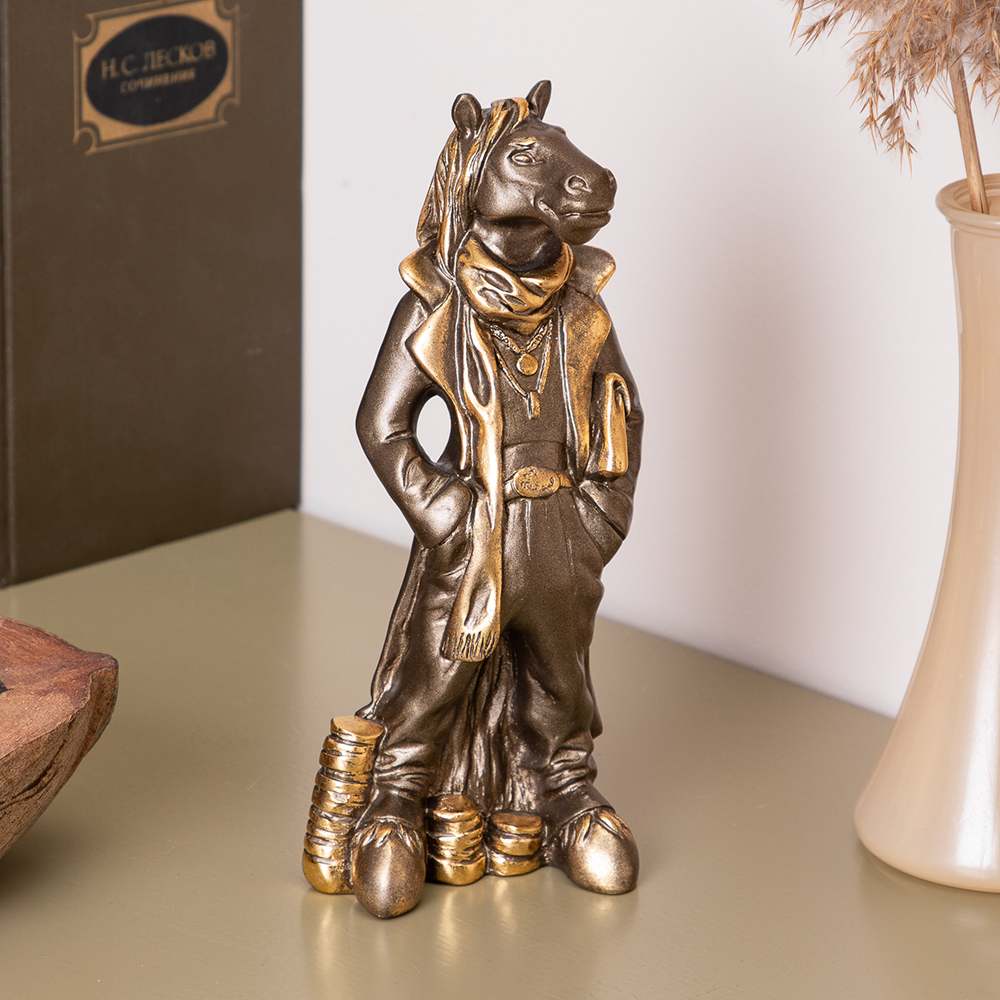 Изображение товара Декоративная фигура Bogacho Конь Оскар Коричневый 21 см