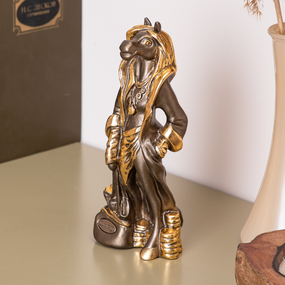 Изображение товара Статуэтка Bogacho Голден филли цвет коричневый