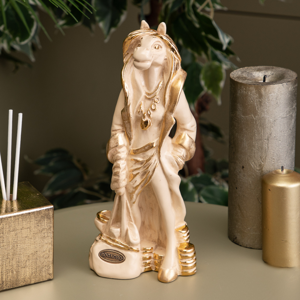 Изображение товара Статуэтка Bogacho Голден филли цвет бежевый