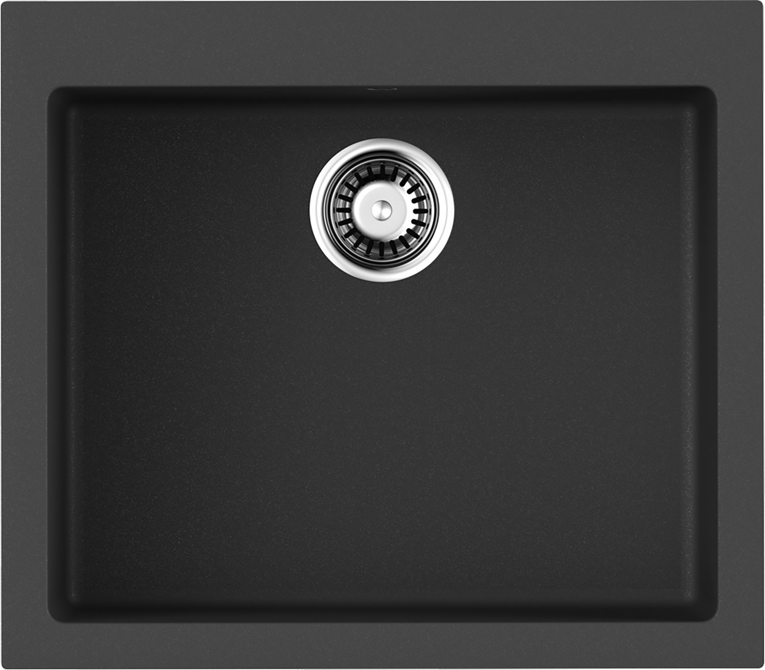 Изображение товара Кухонная мойка OMOIKIRI Bosen 57-BL искусственный гранит черная 57x50 см