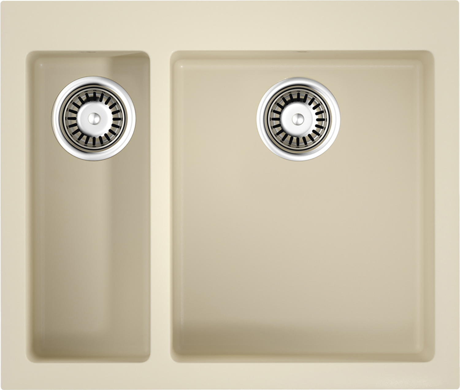 Изображение товара Кухонная мойка OMOIKIRI Bosen 59-2-BE из искусственного гранита ваниль 59x50 см