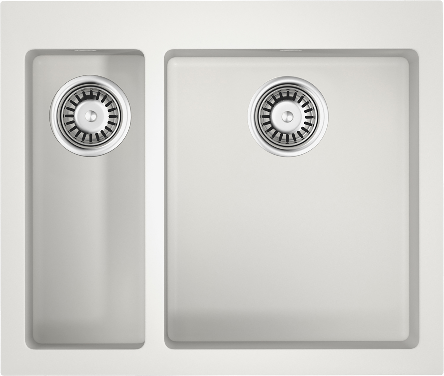 Изображение товара Кухонная мойка OMOIKIRI Bosen 59-2-WH 59x50см искусственный гранит белая