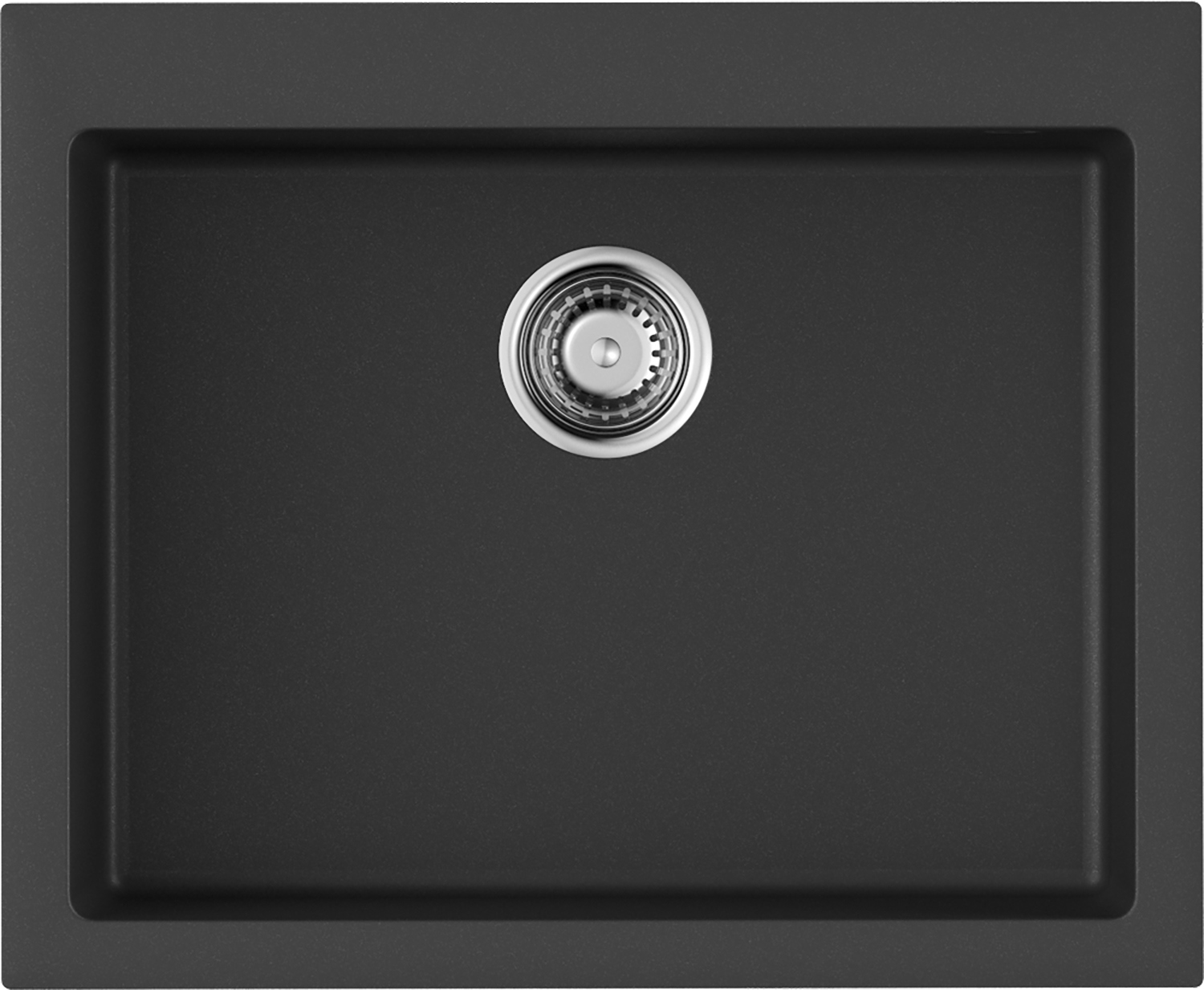 Изображение товара Кухонная мойка OMOIKIRI Bosen 61-BL в черном матовом граните 61x50 см