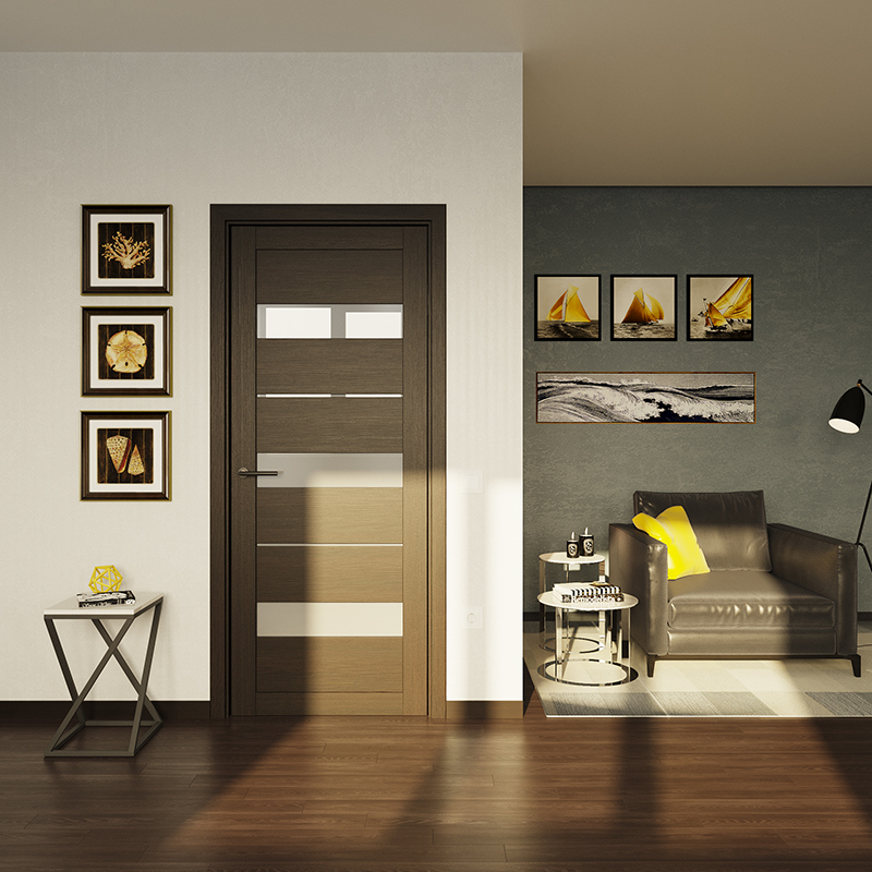 Изображение товара Dorica Техно-4, остеклённая 70x200 см, венге, ПВХ