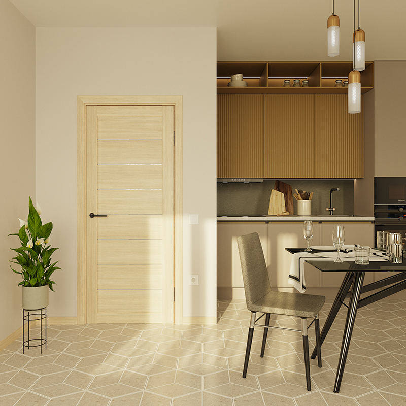 Изображение товара Дверь Dorica Техно-5 Остекленная 70x200 см Капучино