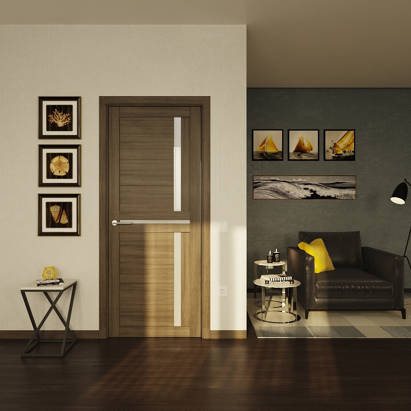 Изображение товара Дверь Dorica Техно-8 остеклённая 70x200 см ПВХ горный серый