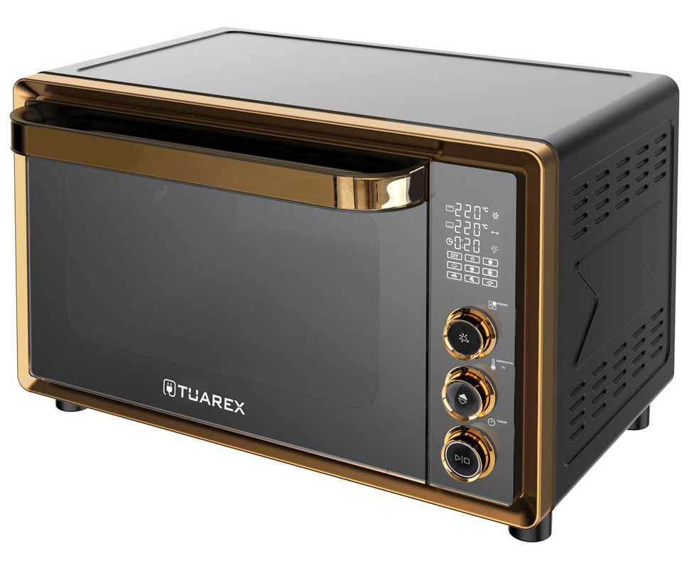 Изображение товара Мини-печь TUAREX TK-5040 черный золотой с 11 режимами работы и таймером