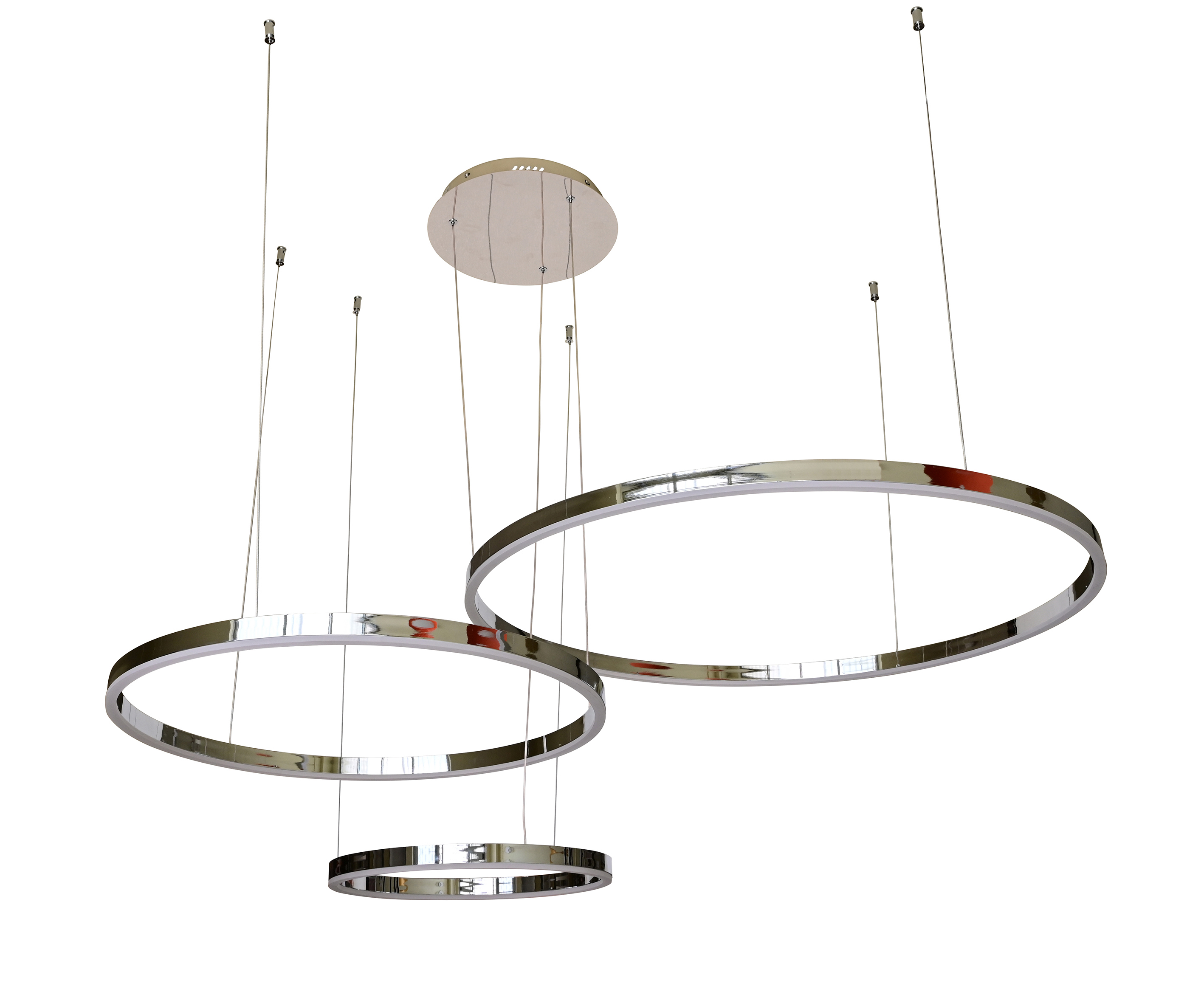 Изображение товара Светильник подвесной светодиодный Kink light Тор 08223.02pa 4000k-kinklight 50 м² нейтральный белый свет цвет хром