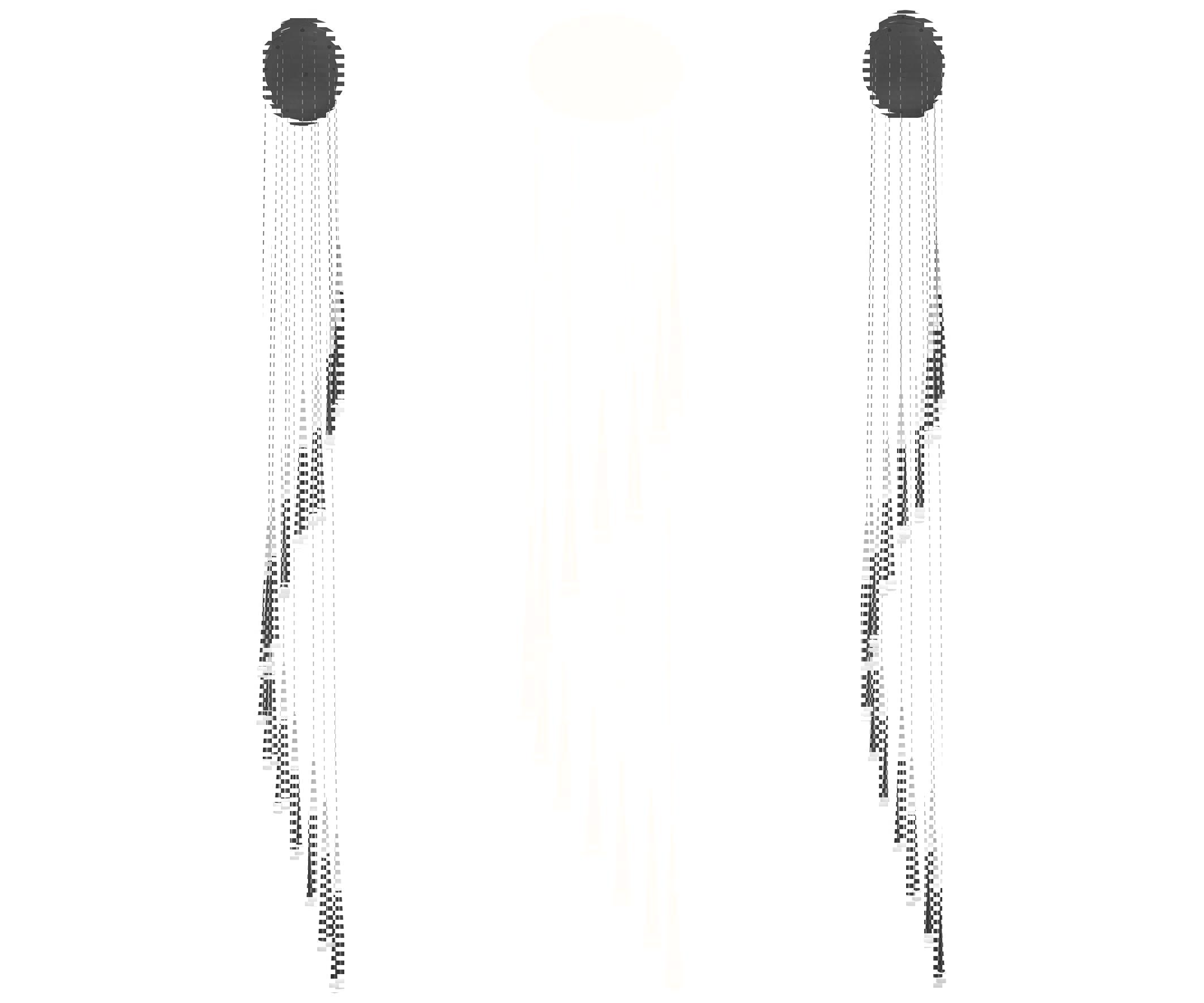 Изображение товара Подвесной светильник Kink Light Рэи 6114-15a.02 с 15 плафонами, нейтральный белый, хром