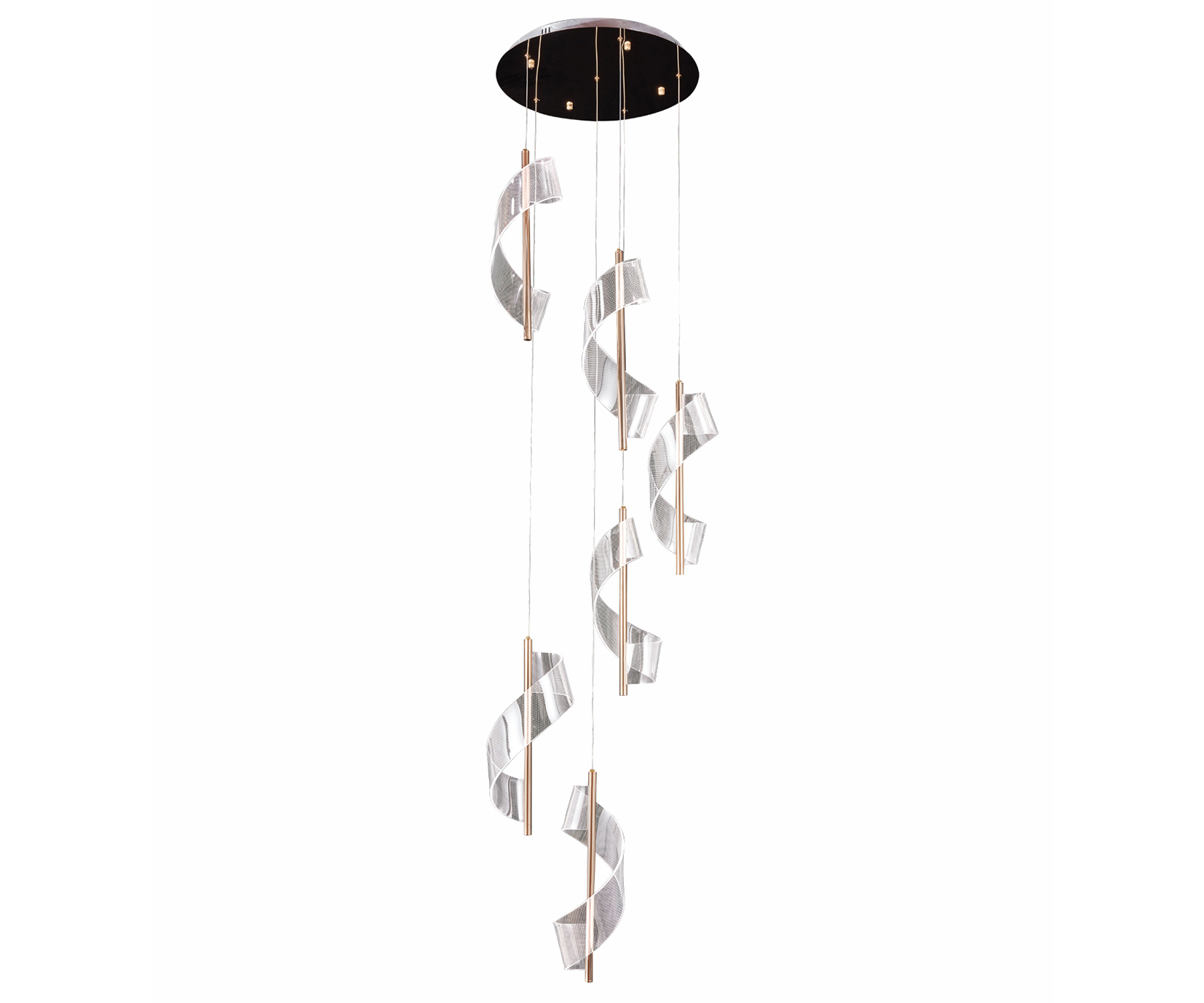 Изображение товара Светильник подвесной светодиодный Kink light Илина 08042-6a.37-kinklight 35 м² нейтральный белый свет цвет золотистый