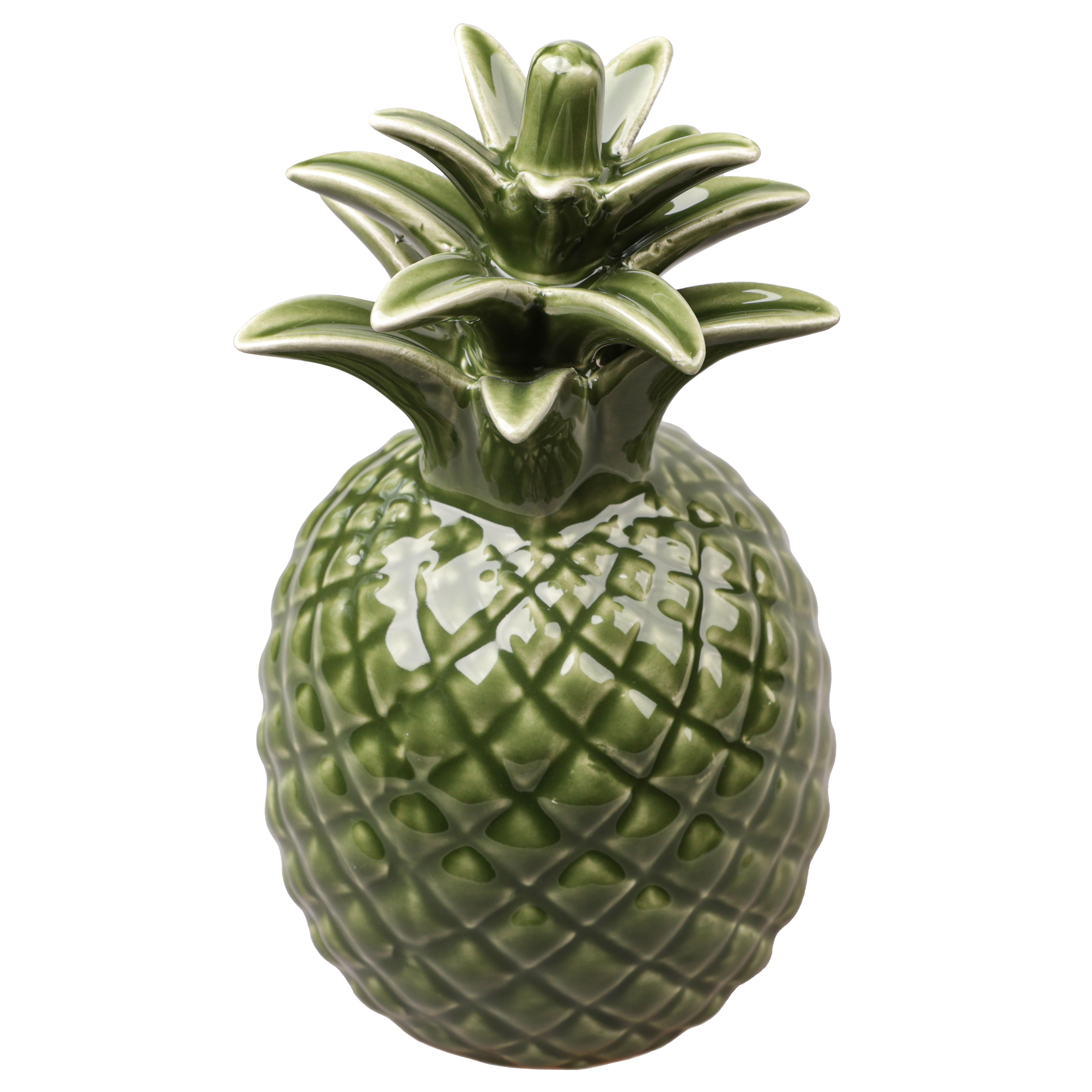 Изображение товара Декоративная фигура Dream River Ананас керамика зеленый 10x20 см