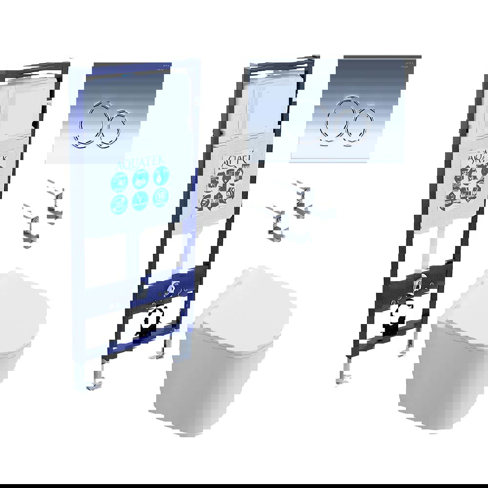 Изображение товара Комплект инсталляция и унитаз Aquatek Таурус торнадо безободковый