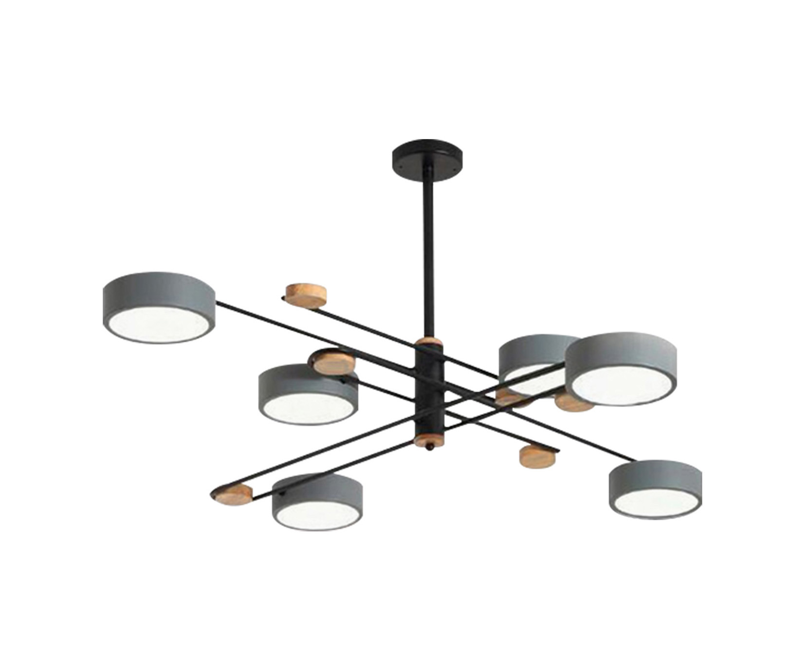 Изображение товара Люстра на штанге светодиодная Kink light Рапис 07648-6.16 4000k надежная современная в черном цвете