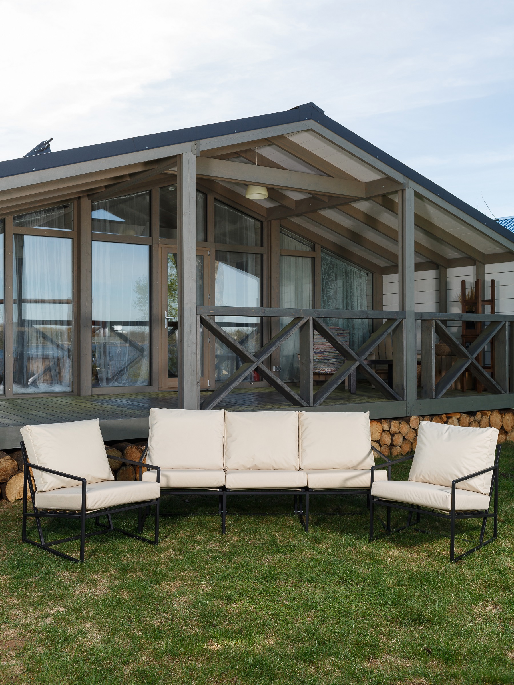 Изображение товара Набор садовой мебели Mateo из металла с подушками для отдыха на улице