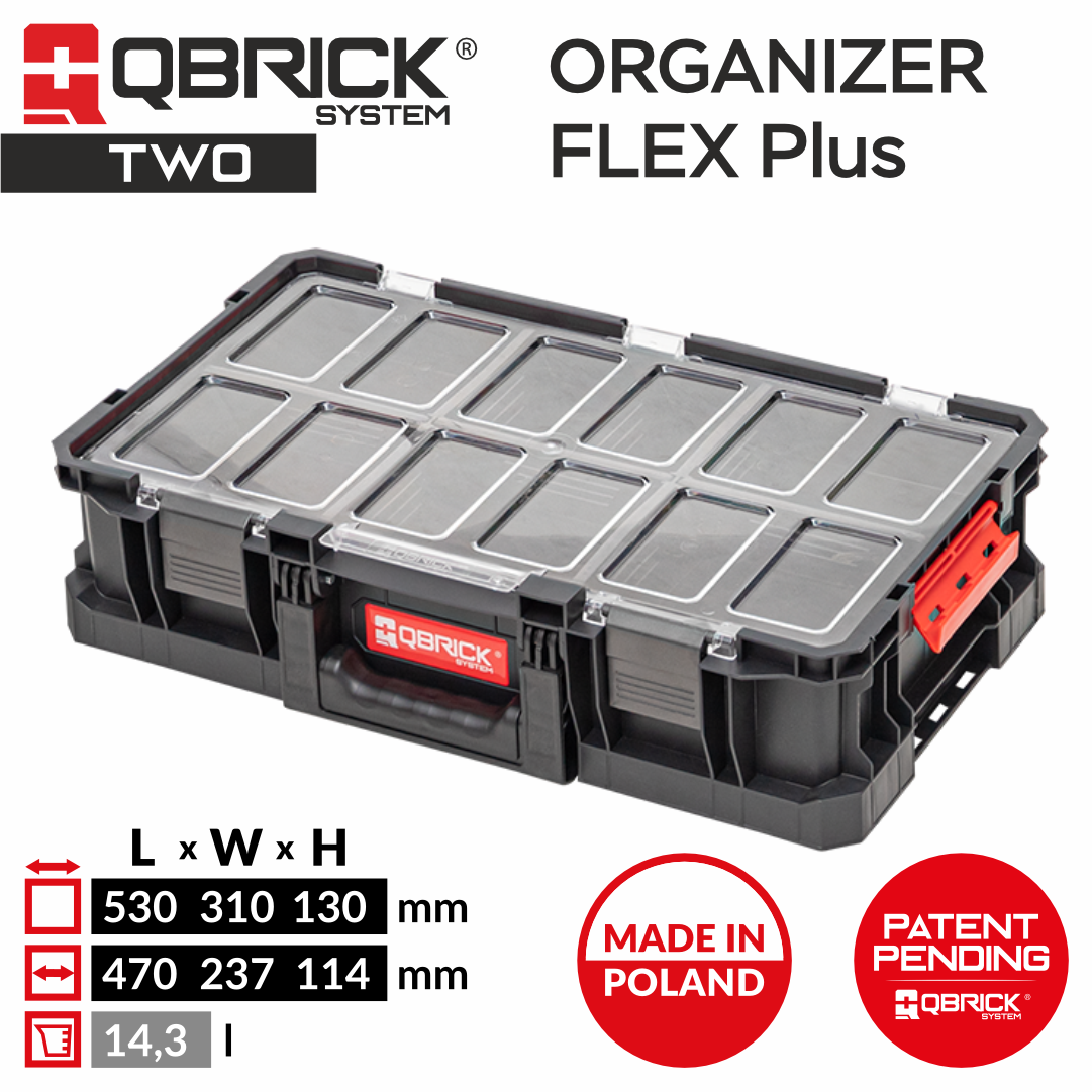 Изображение товара Органайзер модульный Qbrick System QS TWO Organizer Flex Plus 31x53x13 см, abs-пластик