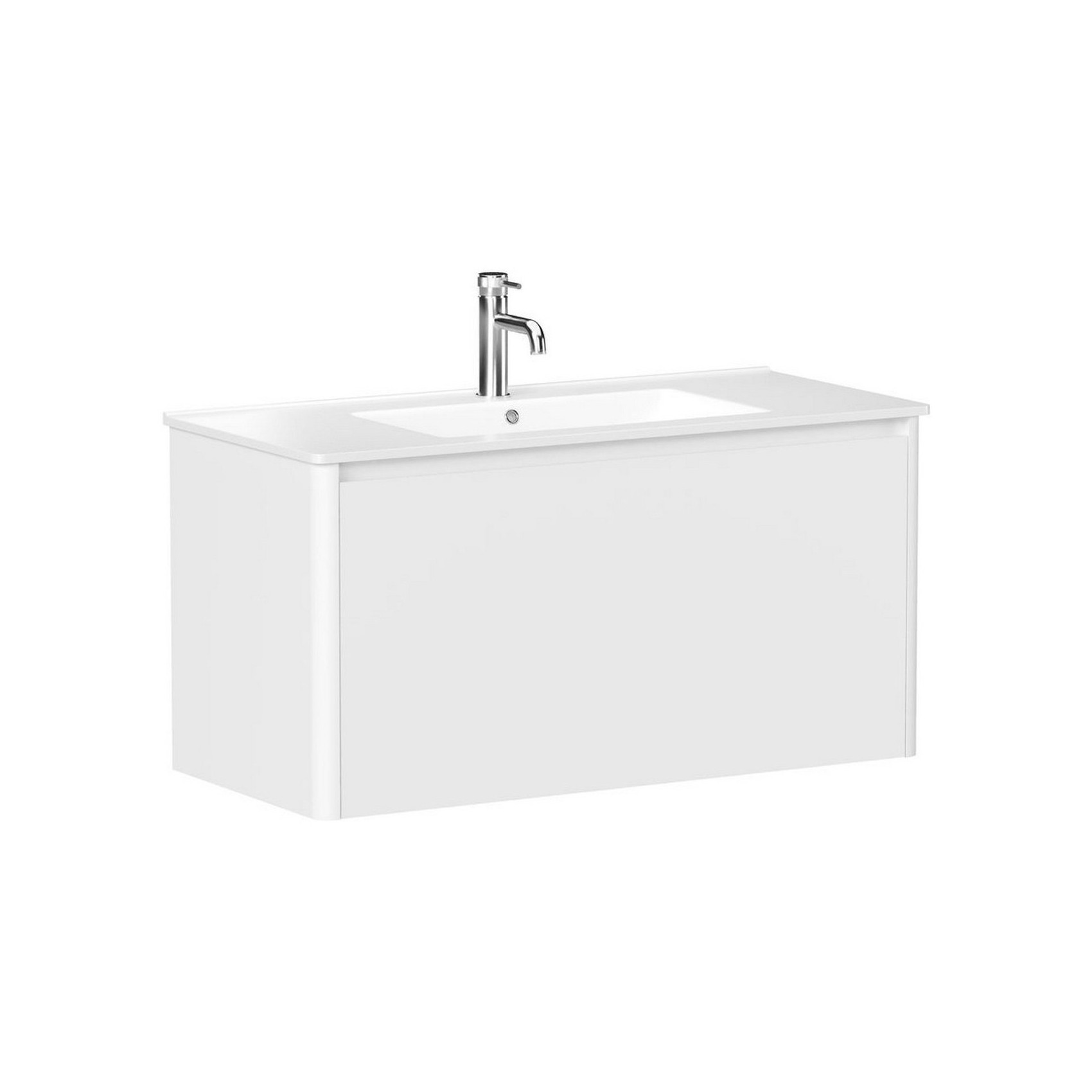 Изображение товара Тумба под раковину для ванной Allen Brau Gravity 100 см белый матовый