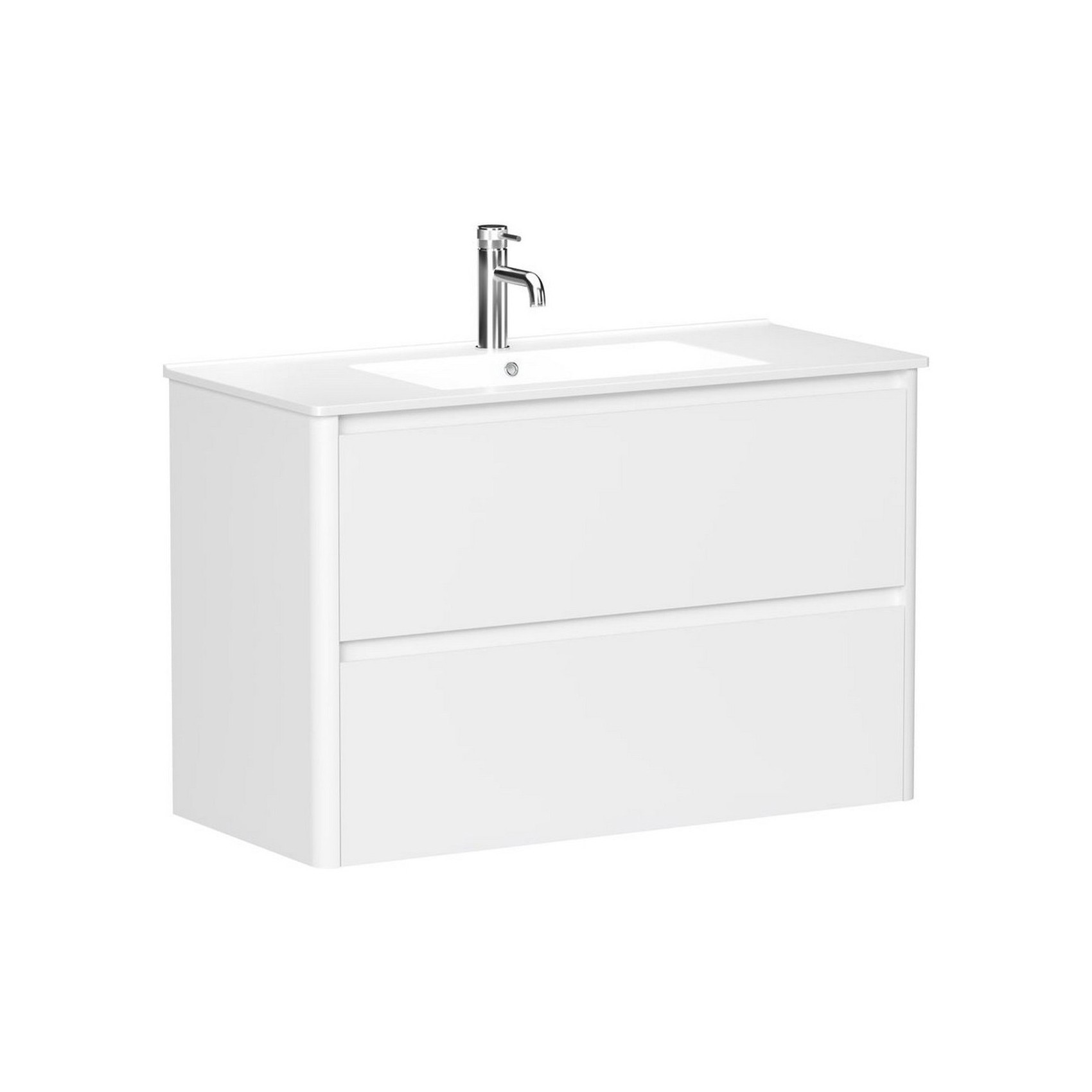 Изображение товара Тумба под раковину для ванной Allen Brau Gravity 100 см цвет белый матовый