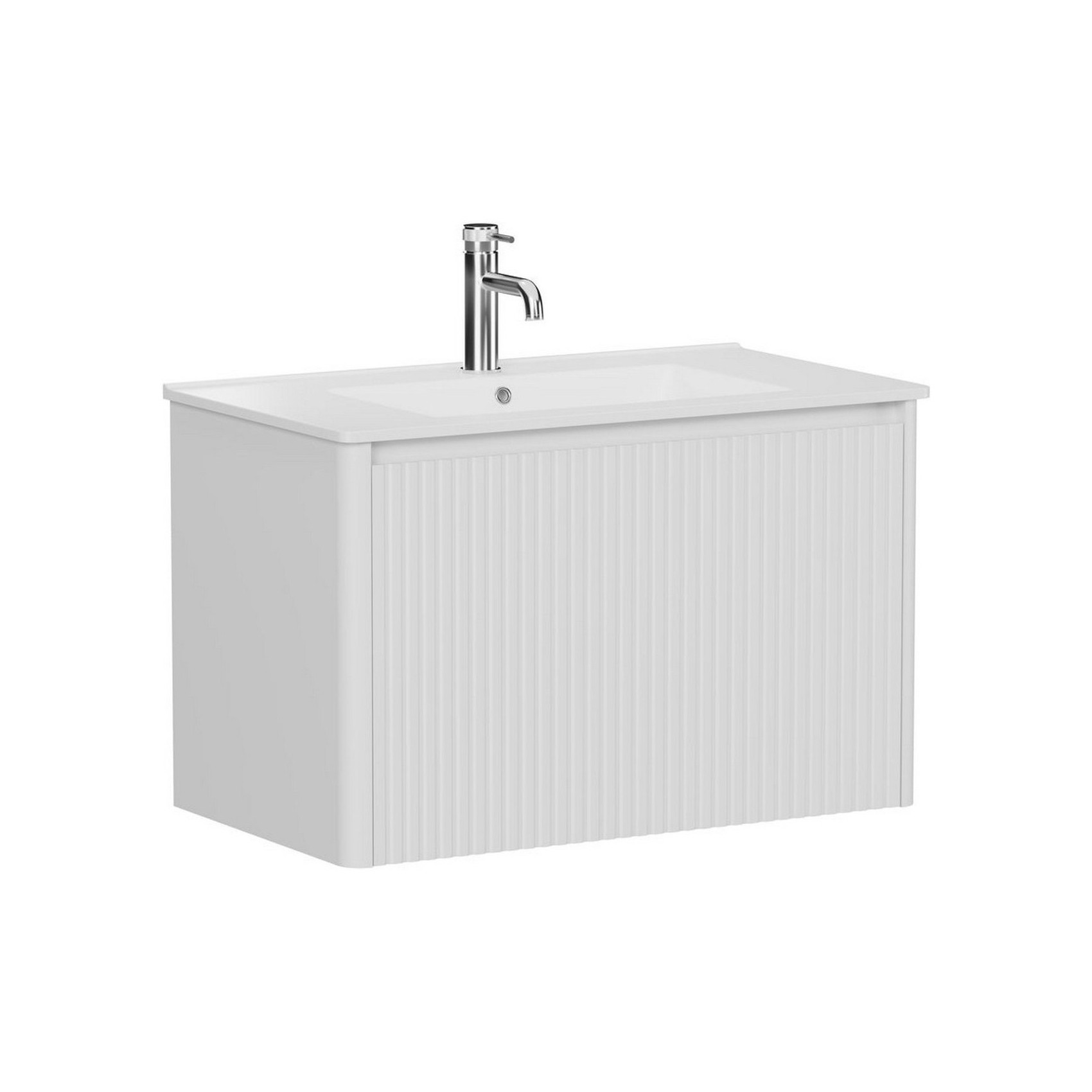 Изображение товара Тумба под раковину для ванной Allen Brau Gravity 80см белый матовый подвесная