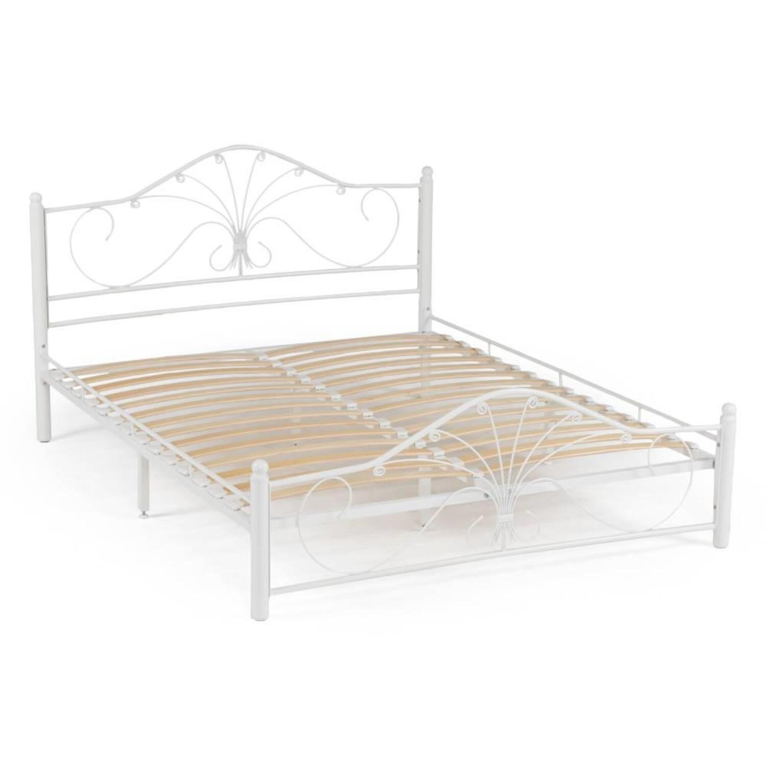 Изображение товара Кровать Форвард-мебель Прованс 145x107x210 см металл цвет белый шагрень